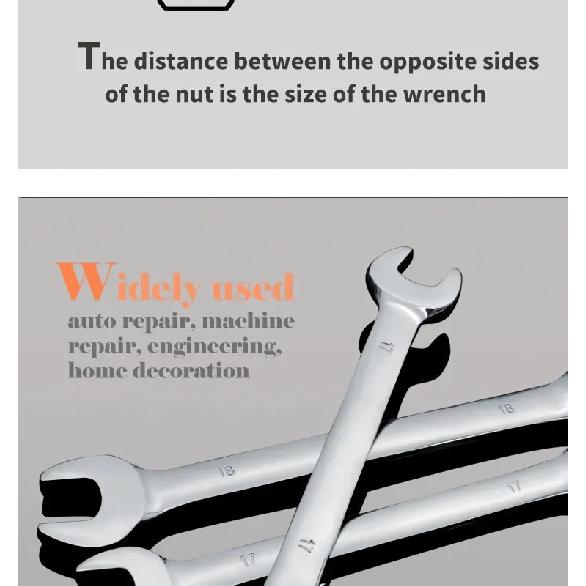 1pcs  Reversible Dual-purpose ratchet wrench Ratchet Socket Spanner Nut Repair Tools 6mm-19mm