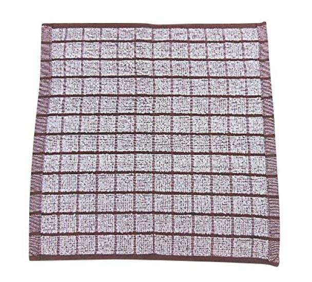Commercial-grade Hand Towels (oshibori), Brown, Small Checkered Pattern, 70 Momme, 120-piece Set.