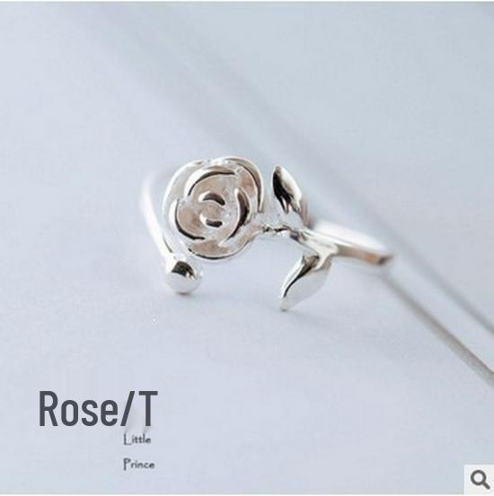 Korean 925 Sterling Silver Plum Blossom Open Ring – Handmade Artistic Floral Design for Women