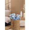 Peluche - Ours Trendy bleu jeans, l'ours à câliner, 15 cm