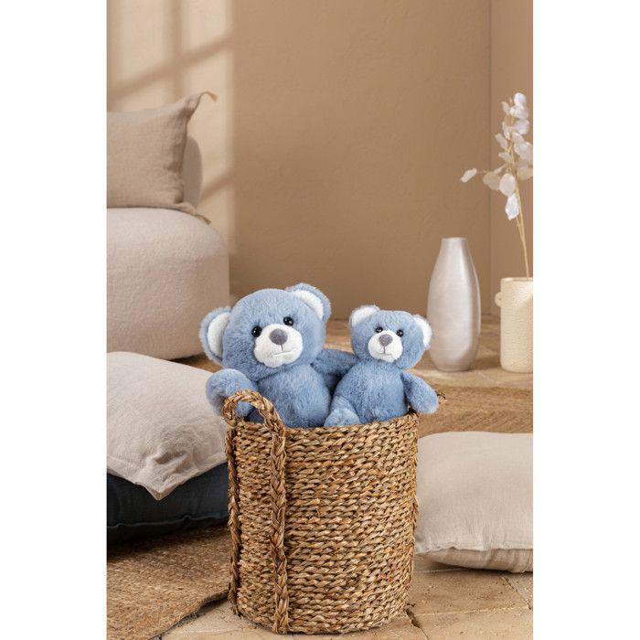 Peluche - Ours Trendy bleu jeans, l'ours à câliner, 15 cm