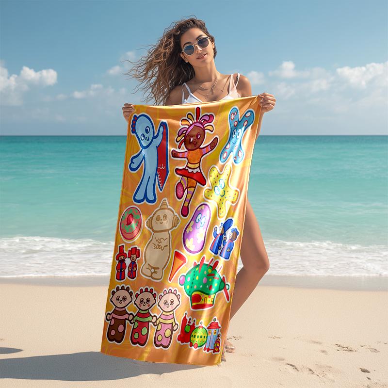 1pc In the Night Garden2 Beach Towel, Comfortable and Thick, and Swimming/Bath/Picnic/Camping Towel, Suitable for Seaside Beaches