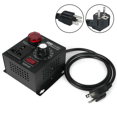 Voltage Regulator Compact Variable Voltage Controller Portable High Power AC 220V 4000W For Light Speed Temperature Volts