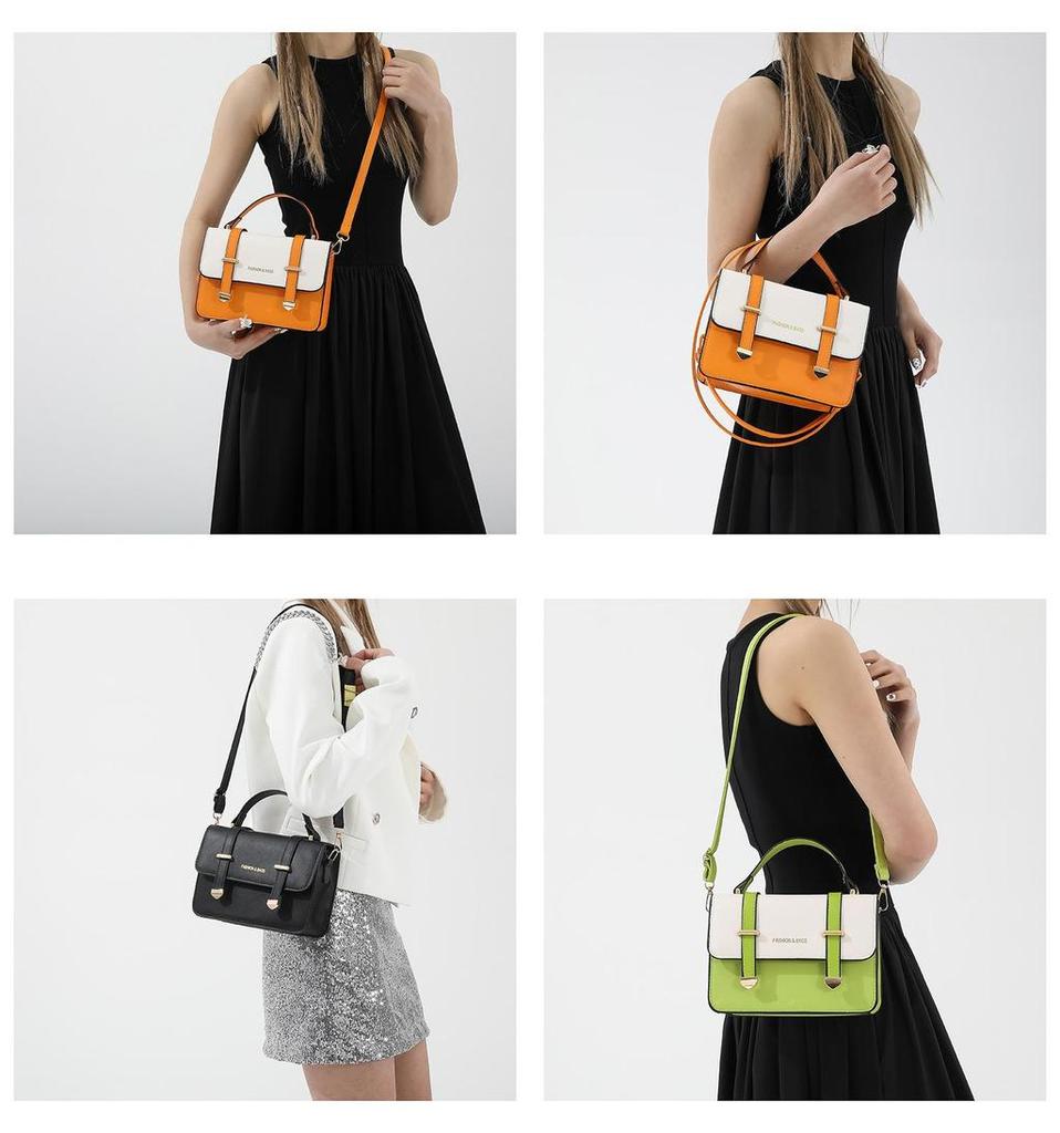 Chic Colorful 2024 Fashion Small Shoulder Bag Women's Texture Handbag Street Style