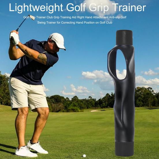 Golf Grip Trainer Club Grip Training Aid Right Hand Attachment Anti-slip Golf Swing Trainer for Correcting Hand Position on Golf Club