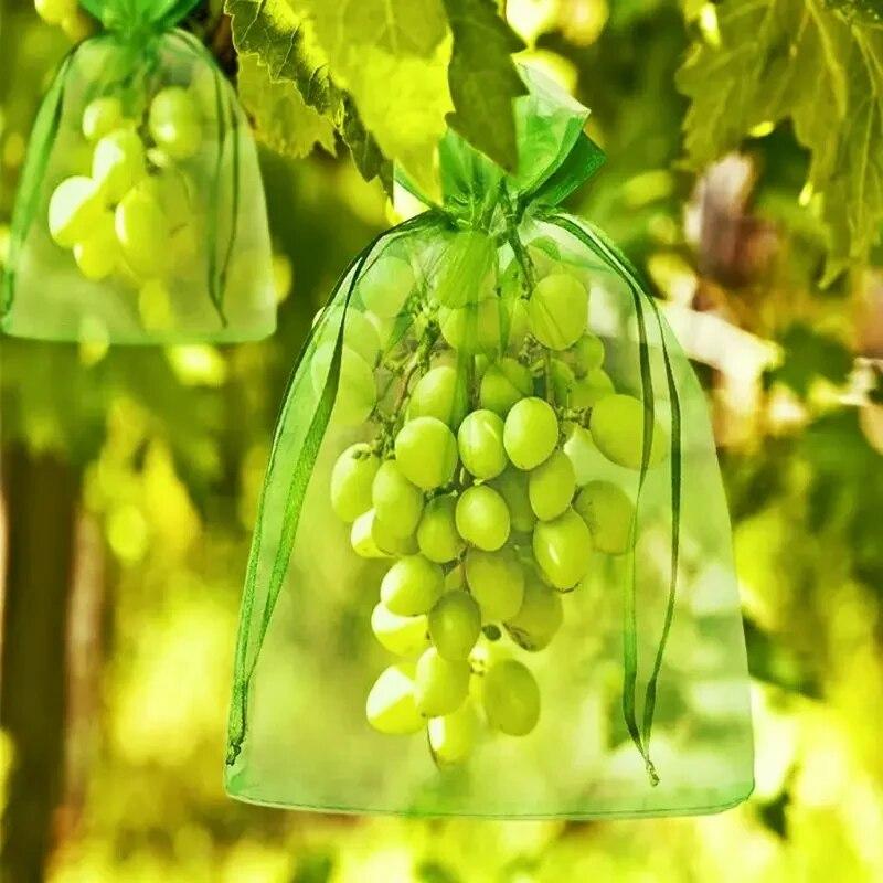 20pcs Reusable Garden Plant Protector Mesh Cover Bags - Perfect for Grapes Tomatoes Bananas Peaches Apples and Flowers