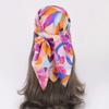 70*70cm Spring and New Small Square Scarf Outdoor Luxury Hairband Small Headscarf Soft Silky Kerchief Hijab Lady