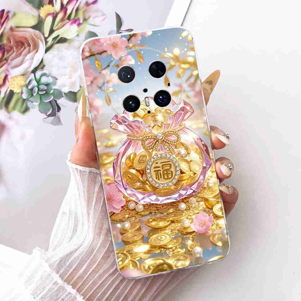 For Huawei Mate 70 Pro 5G Case PLR-AL00 PLR-AL50 Silicone TPU Cover For Mate 70Pro+ 70 Pro Plus 5G Cartoon Lion Butterfly Bumper