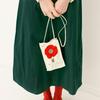 Hobonichi Drawer Pouch Hanging by Ichiro Yamaguchi HANA AKA Red Floral Cotton Storage Organizer Bag 185x122x70mm Japan