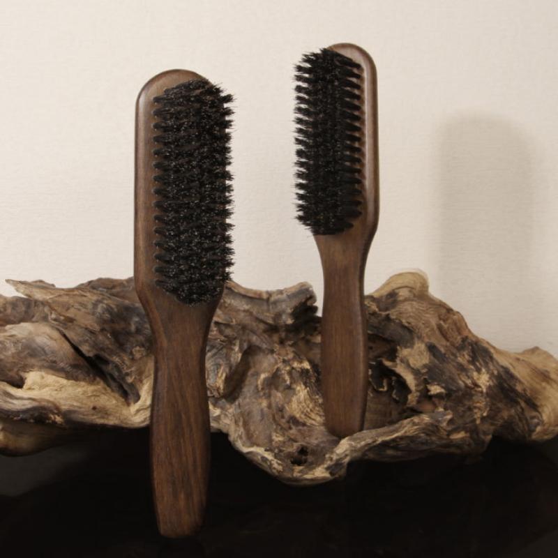 Wood Handle Boar Bristle Beard Brush Shaving Tool Hair Brush Wooden Men Beard Shaving Brush Hair Stylist Mustache Brushes