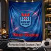 TapestryNSW Blues Logo Custom Name Text Personalized Wall Hanging Tapestry Home Wall Decor