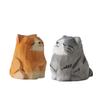 1pc Wooden Small Animal Ornaments Pure Handmade Wooden Carving Handicrafts Home Decoration Accessories Gift Kitten Ornaments
