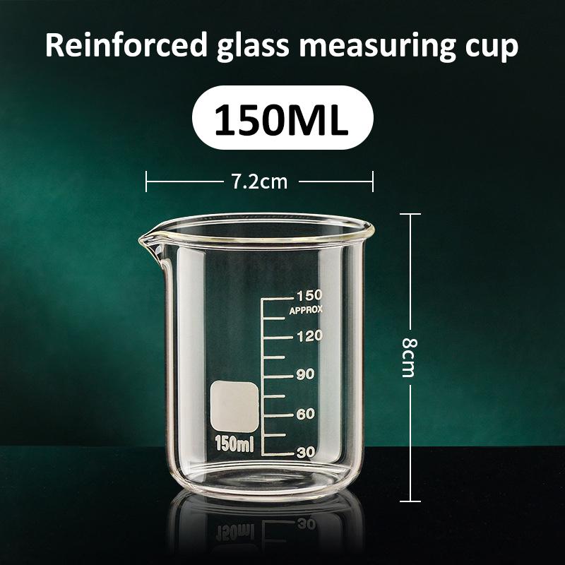 Glass Measuring Cup High Borosilicate Clear Scale Cup Heat-resistant Laboratory Beaker Household Kitchen Baking Measuring Tools