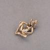 Figure di Ragazze Bellezza con Coda di Cavallo in Ottone Miniature Ornamenti da Scrivania Personaggi Metallici Retrò Modello Artigianato Decorazioni per la Casa Accessorio