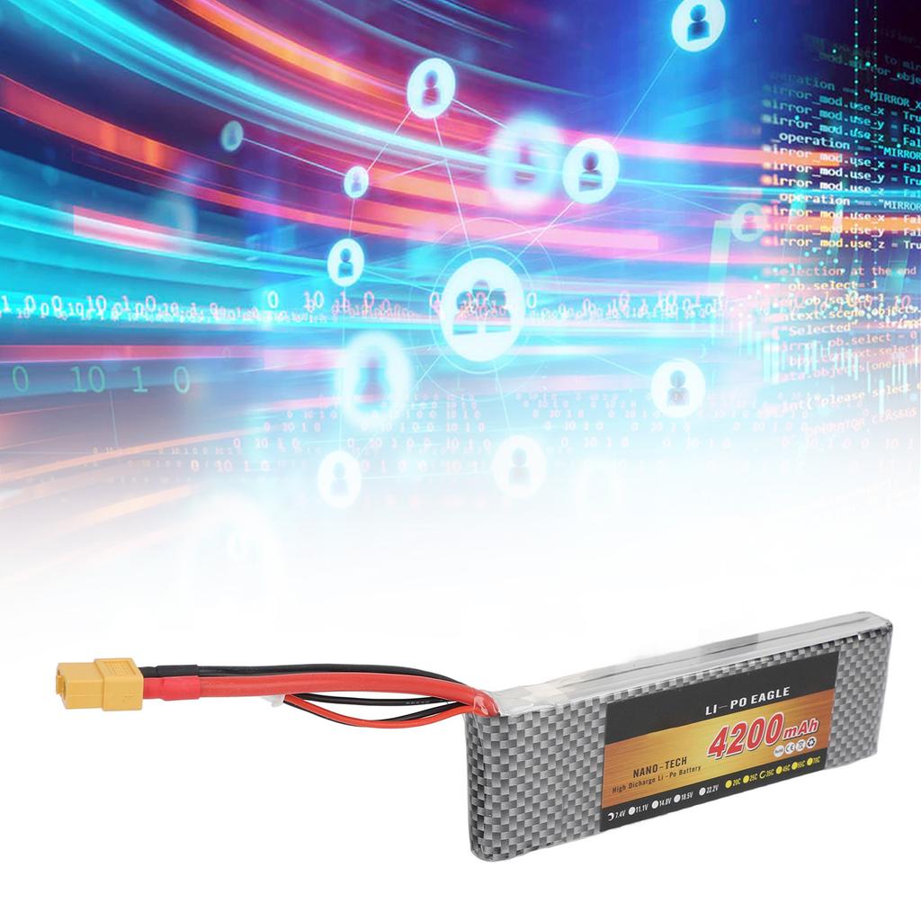 RC Toys Battery 7.4V 4200mAh 35C Model Toy Lithium Battery with XT60 Plug for RC Airplanes Drones