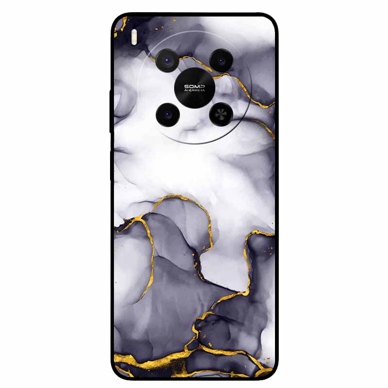 Für ZTE Blade V70 Max / Nubia V70 Max Marmor-Bemaltes Weiches TPU-Silikon-Rückseitenabdeckung Case Für Blade V70 Max Fusion Black Case V70Max