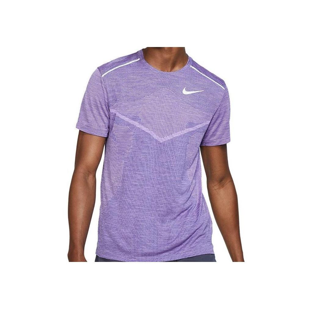 Nike Reflective Element Sports Short Sleeve T-Shirt Men Tops Purple AJ7616-451