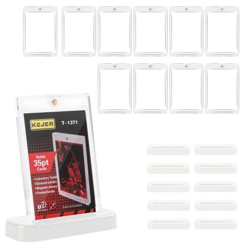 Magnetic Card Loader [Loader X 10 + Stand X 10] Card Loader 35pt Pokemon Cards, Trading Cards, UV Protection, Protective Card Case, Fits Approximately