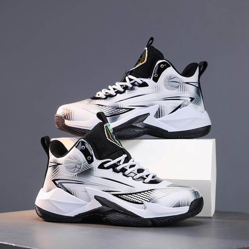Dziecięce Buty do Koszykówki Dla Chłopców Dziewczynek Dzieci Nastolatków Oddychające Antypoślizgowe Sznurowane Wewnątrz Na Zewnątrz Treningowe Buty Sportowe Buty Tenisowe