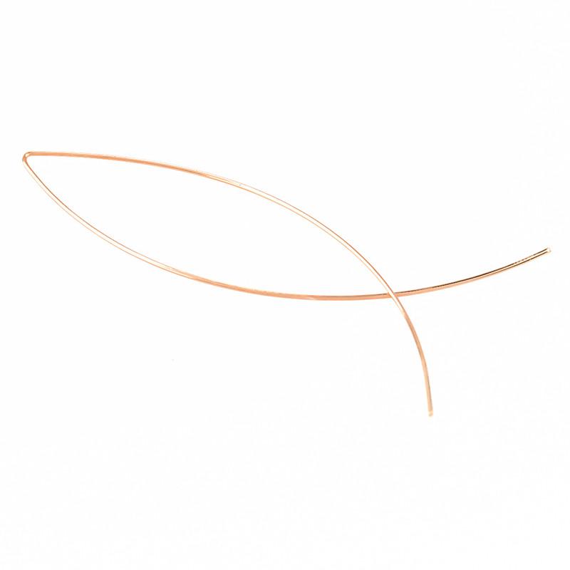 

Медные женские геометрические украшения, простые абстрактные серьги-гвоздики в форме рыбы, простые серьги ручной работы из проволоки, подарок для женщин и девочек 1pair золотой