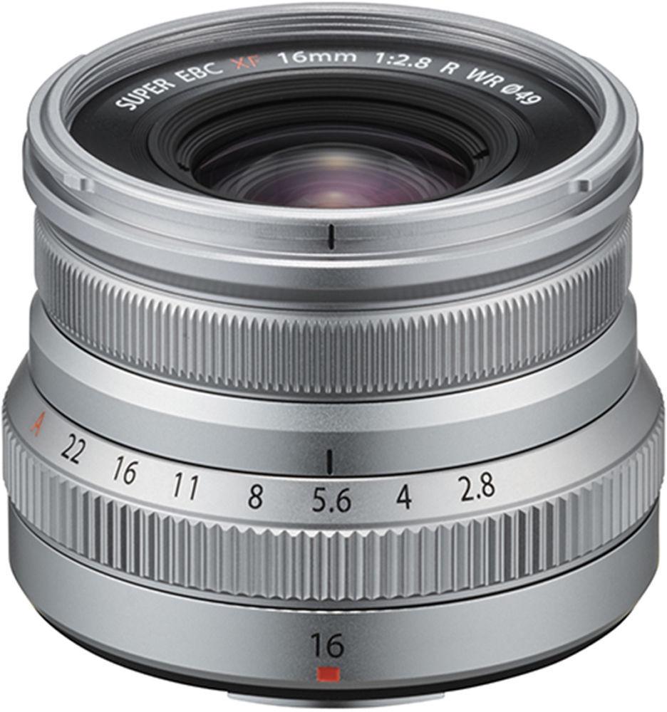 Fujifilm Fujinon XF 16mm f/2.8 R WR lens, silver