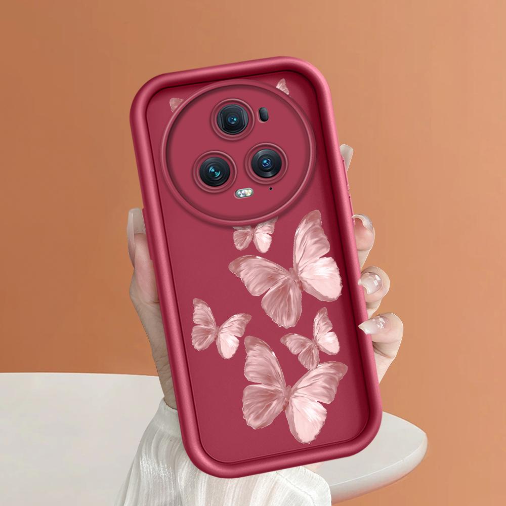 

Мягкий силиконовый квадратный чехол с рисунком лестницы для телефона, полное покрытие, противоударный защитный резиновый чехол для камеры для Huawei Honor Huawei P50 Pro темно-красного