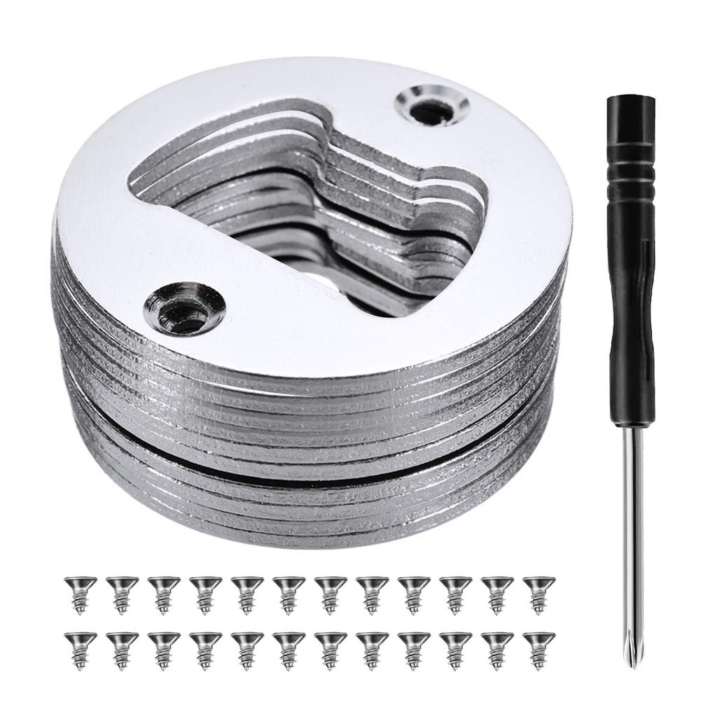 Balení 10 sad otvíráků na pivo Snadná instalace 40mm Kulaté Chromové Železné Otvíráky se šrouby a šroubovákem