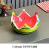 Vassoio in Ceramica Dopamine Anguria per Snack con Set di Forchette da Frutta in Acciaio Inossidabile