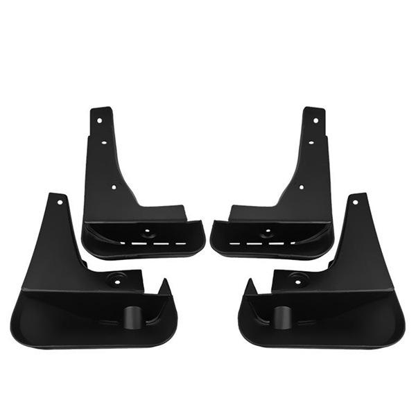 Lexus Compatible PP Car Mudguards - 4 Colors Available (Black) Front & Rear None