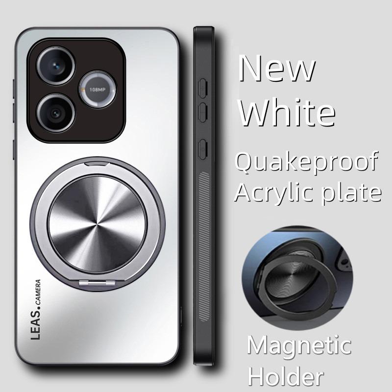 For Magsafe Magnetic Case For Honor 600 Lite Matte Shockproof 360° Rotating Ring Holder Cover For Honor 600Lite Hard Back Cases