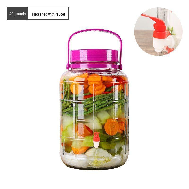 Glass Jar for Wine Soaking, Large-Capacity Kimchi, Pickle, and Brewing Jar