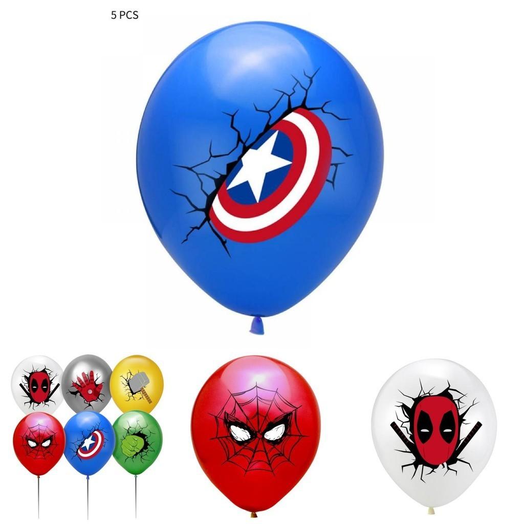 Superhero Themed Party Balloons 12 Inch Captain America Spiderman Hulk Latex Balloons