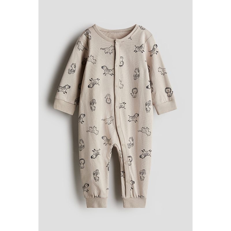 

HM Детская одежда Малыш Мальчик Малышка Домашняя одежда 2025 Лето Новое поступление Принт Хлопок Слитный Комбинезон с длинными рукавами Пижама 1269285