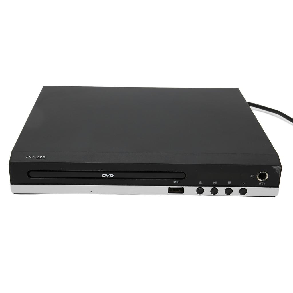 Mini DVD Player 1080P Support AV Output Remote Control HD Multimedia Interface DVD CD Player with USB Port 110‑240V