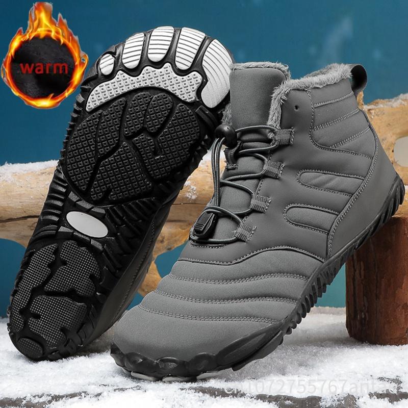 Winter Barefoot Snow Boots Men Women Casual Shoes Waterproof Outdoor Warm Climbing Boots Non-Slip Wear Resistant Sneakers