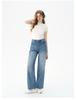 JOCORBEI Fließende Lyocell 2026 Damen High Waist Weites Bein Bodenlange Jeans