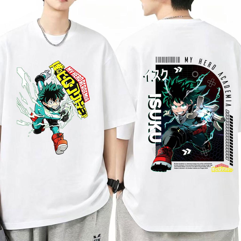 Japanese Anime My Hero Academia Midoriya Izuku Deku T Shirts Unisex Unisex Clothing Fashion Casual Short Sleeve Tshirts Streetwear
