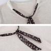 Xinfeiyu Wool-Blend Retro V-Neck Knitted Sweater with Scarf Detail