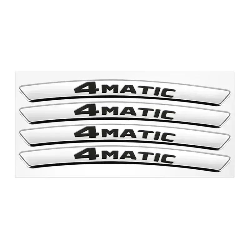 4Pcs Aluminium Car Emblem Wheel Hub Rim Badge Stickers Decals For Mercedes Benz AMG W212 W204 W211W168 W213 W210 W124 GLA GLC