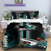 Set Biancheria da Letto con Fantasia San Jose Sharks Copripiumino Federa Decorazione per la Casa Regalo (1 * copripiumino + 2 * federa, senza nucleo)