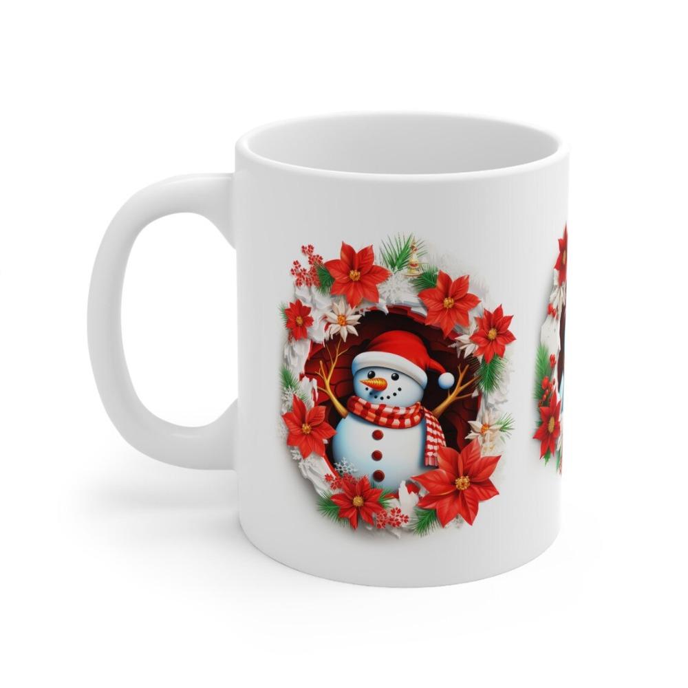 Christmas snowman ceramic coffee mug tea cup