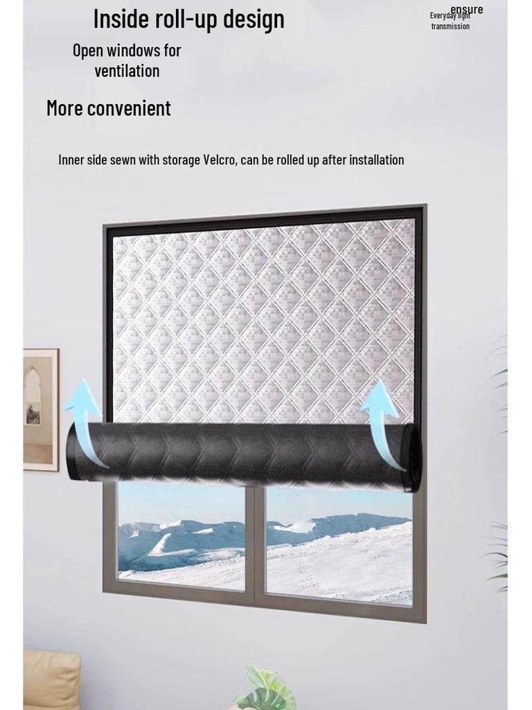 Winter Winddichte Isolierfolie: Kälteschutzvorhang für Schlafzimmerfenster