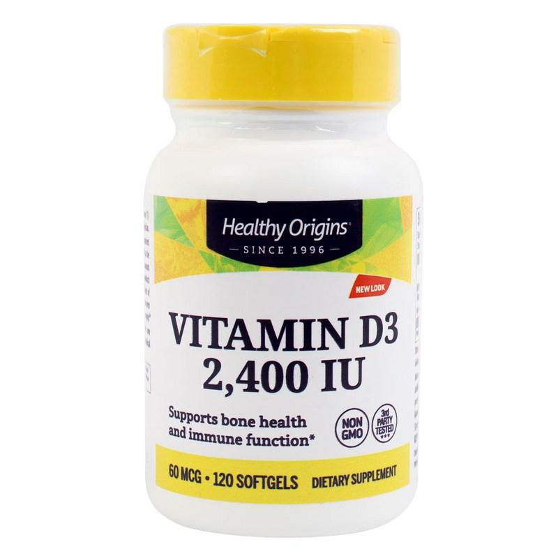 Healthy Origins Vitamin D3 High Potency 2400IU Softgel Gluten Free