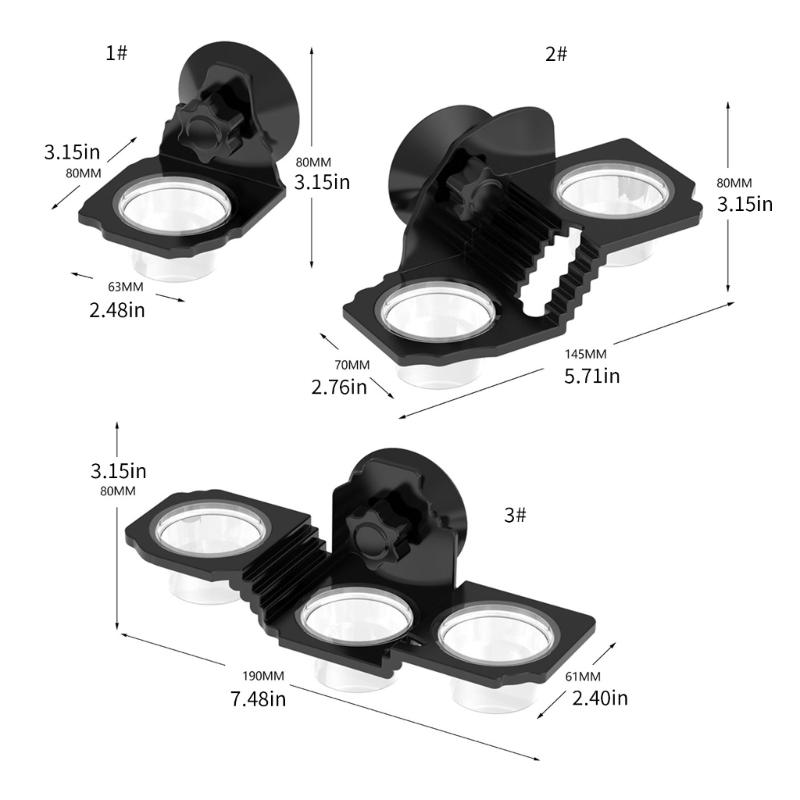 Reptile Terrariums Wall Mount Feeder Multiple Bowl Feeding Dish with Suction Cup for Small Pet Easy Mounting
