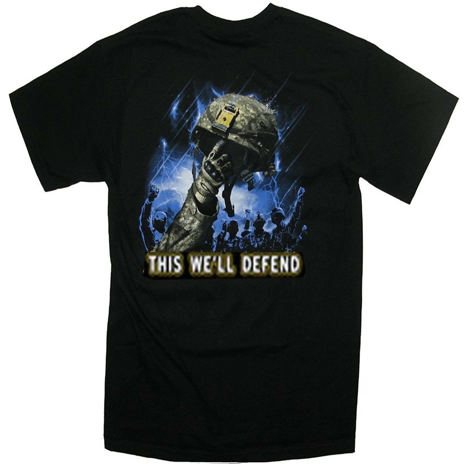 United States Army this we ll defend Helmet Tee new T shirt Men s Casual Cotton O-Neck Tees S-3XL S разноцветный
