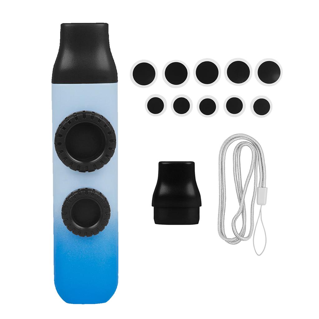 Kazu Flute Double Flute Hole Kazoo Dual Flute Holes Replaceable Blowing Nozzle 10pcs Membrane