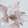 Cloth Plastic Christmas Poinsettia Cm Glitter Flower