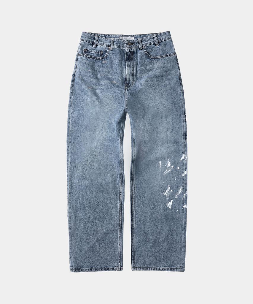 Jou Aging Splatter Carpenter Denim Pants (Washed Blue)
