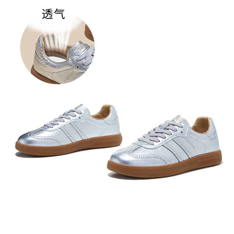 Latex pigskin pad little white shoes women s spring new thick-soled women s shoes casual versatile women s thick-soled heightening board shoes 35