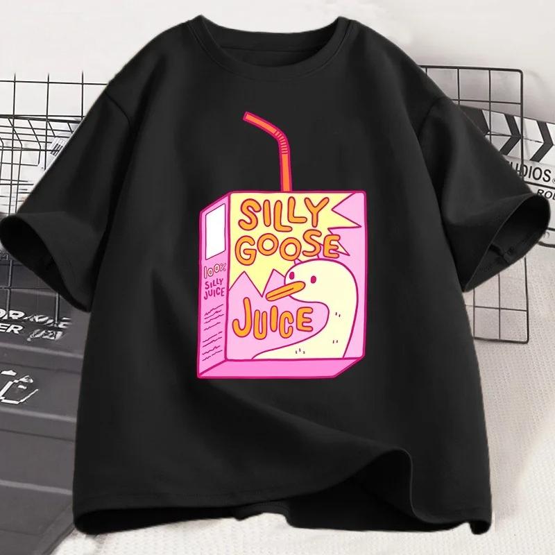 Silly Goose Juice Classic TShirt Women T Shirts Clothes Short Sleeve Crew Neck Tee Shirt Summer Top Graphic T Shirts Vintage